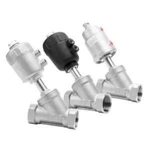 DN15 DN20 DN25 DN32 DN40 DN50 DN65 DN80 Water Gas Oil PN16 Pneumatic Stainless Steel 304 316L Shut Off Angle Seat Valve