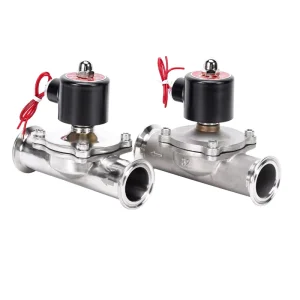 DN15 DN25 DN32 DN40 DN50 Tri-Clamp Stainless Steel Sanitary Water and Liquid Solenoid Valve with Accessories