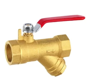 DN15-DN50 Brass Y Strainer Ball Valve Manual Filtering Water Shut Off Valve With Stainless Steel Mesh for Industrial Plumbing