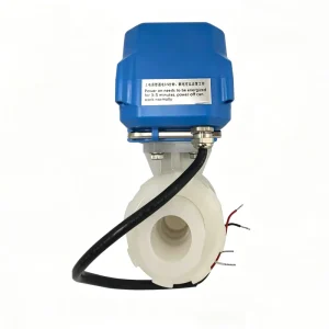Acid And Alkali Resistant PVDF Electric Union Ball Valve Normally Closed Motorized Control Valve