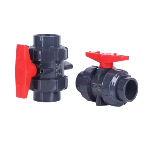 DN15 Manual PVC V Ball Valve PVC FITTING SCH80 with FPM O Ring PTFE Seat 30 Degrees NPT Threaded Customizable OEM for Water