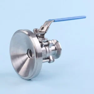 DN15 SS304 Sanitary Stainless Steel Manual Tri Clamp Ferrule Full Bore Three Pieces Tank Bottom Flush Ball Valve with PTFE Seal