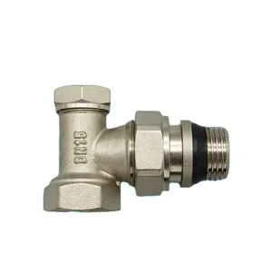DN15 Stainless Steel Brass Angle Type Thermostatic Radiator Valve for Hvac Systems Parts