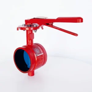 DN150 6 Inch Grooved End Butterfly Valve PN16 Manual Ductile Iron Fire Safety Valve for Fire Protection Hydrant Pipeline