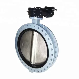 DN150 Ductile Iron Manual Water Double Flange Butterfly Valve Body SS304 Normal Temperature General Application