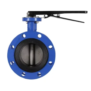 DN150 PN16 EPDM Manual Water Low Temperature Double Half Shaft Single Ductile Iron Flange Butterfly Valve