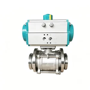 DN150 Stainless Steel 304 Pneumatic Vacuum Ball Valve Tri clamp Movable Flange O Shape Control Valve for Water Supply Line