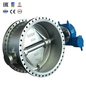 DN1600 Large Diameter Electric Actuated Butterfly Valve WCB Body Double Eccentric Valve for Water Infrastructure