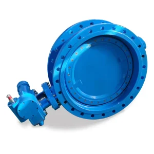 DN200-DN2000 8″-48″ Flanged Double Eccentric Butterfly Valve with EPDM Seal EN593 & EN1092 Standards Manual Power