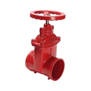 DN200 Grooved Non-rising Stem Ductile Iron Resilient Seated Gate Valve Red Fire Service PN16