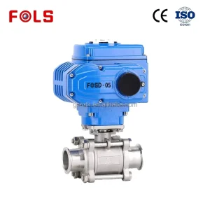 DN25 200 Factory Direct New Style Electric Three Piece Ball Valve Clamp Type Stainless Steel OEM for Medium Pressure Water