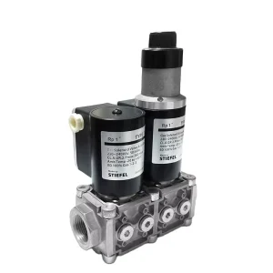 DN25 Industrial Gas Solenoid Valve Threaded Fast Slow Opening Double Shut Off Aluminum Alloy IP54 360mbar