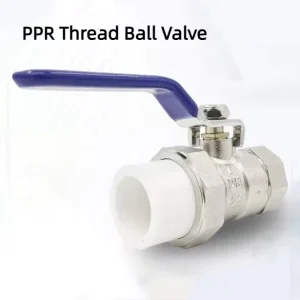 DN25 Male Thread PPR Ball Valve with Brass Construction High Temperature Silver Standard Size for Heating System Return Water