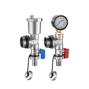 DN25 Manual Fill and Drain Valves with Auto Air Vent Ball Structure Water Media OEM Customized Support