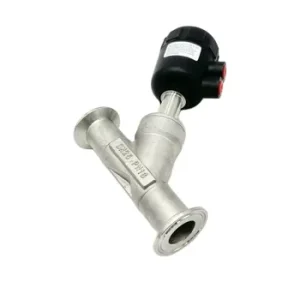 DN25 PN16 Pneumatic Angle Seat Valve Stainless Steel 304 316L
