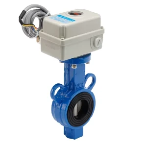 DN25 WCB Wafer Motorized Butterfly Valve with Electric Actuator Heli YX DC24V 0.25A 1″ Product