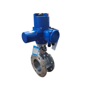 DN300 Electric Stainless Steel Flange Butterfly Valve with Triple Eccentric Hard Seal D943W-10P 1