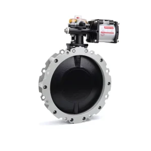 DN300 Pneumatic Control Plate Butterfly Valve for Cement Mixing Station Ball Mill Flange for Angle Powder Dust Management