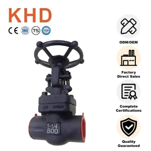 DN32 A105 1 1/4 Inch 800LB Forged Steel Gate Valve Socket-Weld Flanged