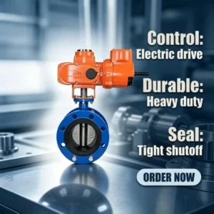DN32 DN2000 Butterfly Valve 8 Inch Ductile Iron Flange Type Explosion Proof Motorized Actuator Butterfly Valve