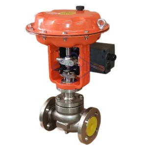 DN32 PN40 Pneumatic Diaphragm Single Seat Control Valve SS304 Membrane Regulating Valve
