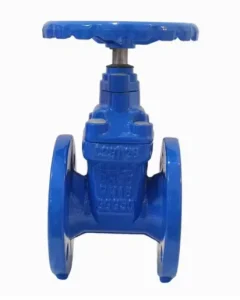 DN40 DN1200 High Pressure Resilient Stem Soft Seal Manual Gate Valve Blue Corrosion Resistant for Water Gas Systems