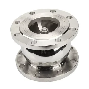 DN40-DN125 SS 304 316 Sanitary Stainless Steel One Way Non Return Flange End Ball Type Silent Check Valve