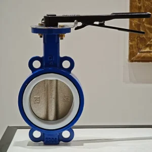 DN40-DN300 Manual Wafer Butterfly Valve PN10 PN16 Ductile Iron Soft Seal Handle Type Butterfly Valve ISO