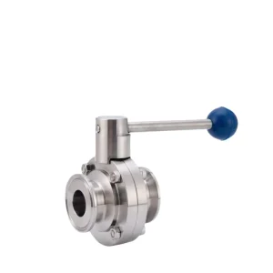 DN40 DN50 Manual Power Sanitary Grade Stainless Steel 304 316L Butterfly Valve High Temperature Threaded Welded