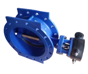 DN400 Flange Double Eccentric Butterfly Valve Ductile Iron Body EPDM Seat with Gearbox for Water Face to Face EN558 Series 13 14