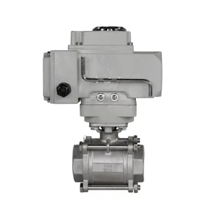 DN50 2 Inch 2 Way 220V DC Flange Type CF8M Stainless Steel Electric Motorized Ball Valve High Temperature Base OEM