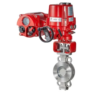 DN50 2 Inch Electric Actuator Double Offset Butterfly Valve Stainless Steel Wafer Type Water Commercial Kitchen Use