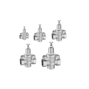 DN50 2 Inch NPT Adjustable Water Pressure Regulator with Gauge Meter