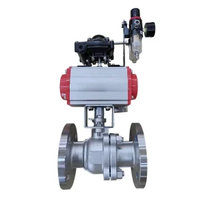DN50 200 Stainless Steel Flange Ball Valve 3 Inch Water Air Pneumatic Ball Valve