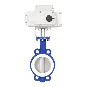 DN50-400 Electric Wafer Butterfly Valve EPDM PTFE SS304 SS316 WCB Ductile Iron Motorized Actuator IP67 IP68 Waterproof