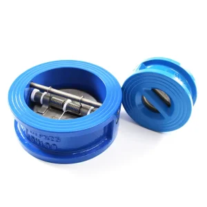 DN50 DN100 2″ PN16 Manual Power Double Disc Butterfly Type Non Return Valve Wafer Check Valve for Base Media