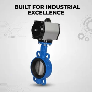 DN50-DN1000 Tight Shutoff PTFE Seat PN16 Pressure Grade Oil Water Pneumatic Wafer Butterfly Valve