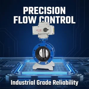 DN50-DN200 Wide Size Range 316 Stainless Steel DDF-104 Electric Actuator for High Temp Water Medium Flange Butterfly Valve