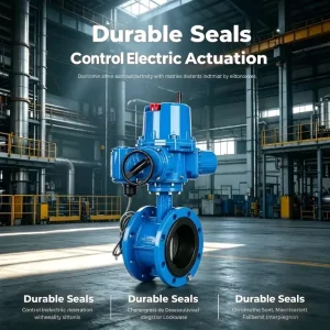 DN50 DN2000 Sizes CE Certified 1 Year Warranty Suitable for Water Steam Oil Gas Electric Flanged Butterfly Valve