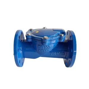 DN50-DN300 Manual Flange Anti Corrosion H44X Rubber Flap Check Valve