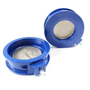 DN50 DN300 PN10 PN16 Single Double Disc Wafer Check Valve WCB Body Manual Operation Suitable for Water Gas Oil