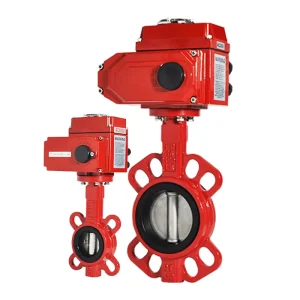 DN50 DN80 Cast Iron Wafer Type Electric Butterfly Valve Stainless Steel Dis Motorized Butterfly Valve with Electric Actuator