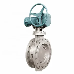 DN50 Electric Actuated Double Metal Seat Butterfly Valve Motorized Flanged Control Valve