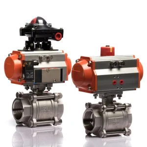DN50 ISO Standard Double-Acting Stainless Steel Pneumatic Actuator Ball Valve