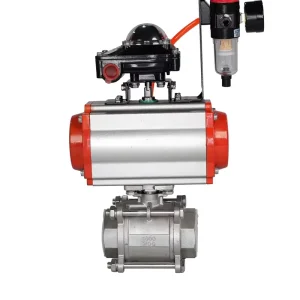 DN50 Pneumatic Low Temperature Forged 316 Steel Extended Stem 2pcs Flange Ball Valve for Liquid Natural Gas