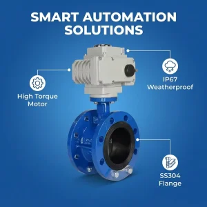 DN50 to DN200 Specification High Temperature Adaptable 316 Stainless Steel DDF-104 Electric Flange Butterfly Valve