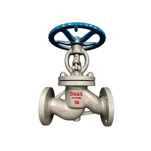 DN500 Manual High Temperature Stop Globe Valve with Nickel Based Alloy J41F 16 Water Seated Sealing