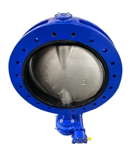 DN600 Manual Double flanged Concentric Butterfly Valve EPDM Seat Ductile Iron Body Nickel Plated for Water