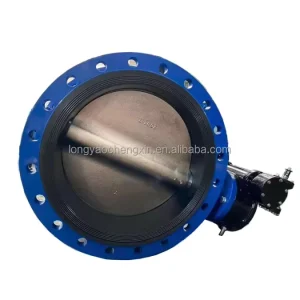 DN600 PN16 Ductile Iron GGG50 Double Flanged Double Offset Eccentric Butterfly Valve with Pneumatic Electric Actuator