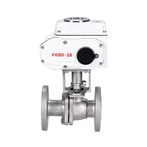 DN65 DC24V AC100 380V Flange Water Flow Control Rotary Float Electric Motorized Actuator Stainless Steel Ball Valve OEM